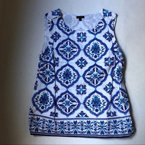Talbots Tops - Talbots Geometric Floral Tank